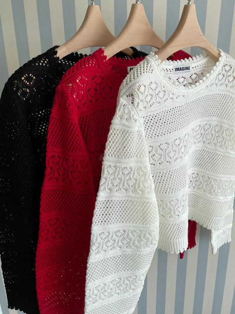 Imagine - Korean Women Fashion - #womensfashion - Aro Knit Tee - 11