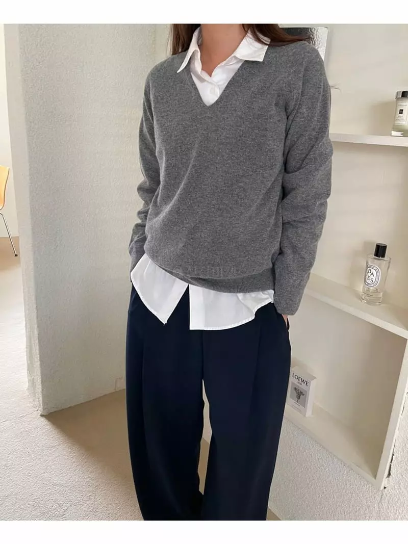 Imagine - Korean Women Fashion - #momslook - Rien Knit Tee - 4