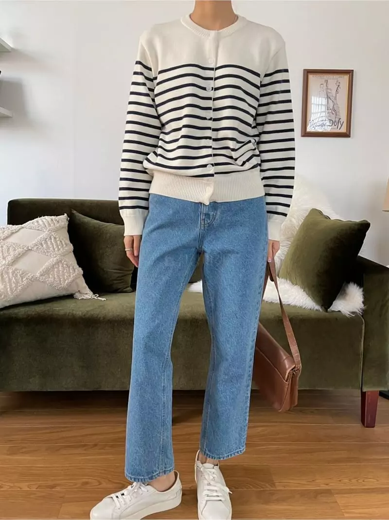 Imagine - Korean Women Fashion - #womensfashion - Stripes Cardigan - 10