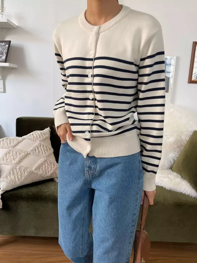 Imagine - Korean Women Fashion - #womensfashion - Stripes Cardigan - 8