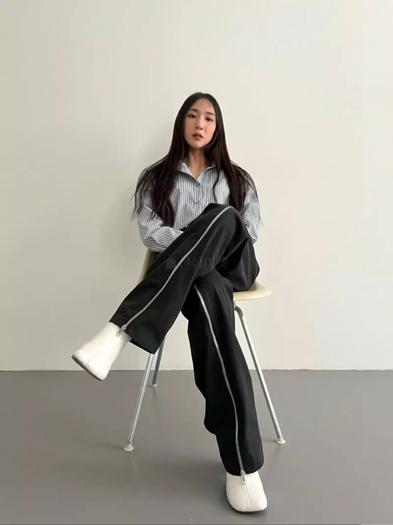 Inni - Korean Women Fashion - #momslook - Queen Zipper Pants