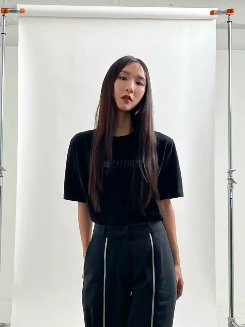 Inni - Korean Women Fashion - #momslook - Washing Short Sleeves Tee