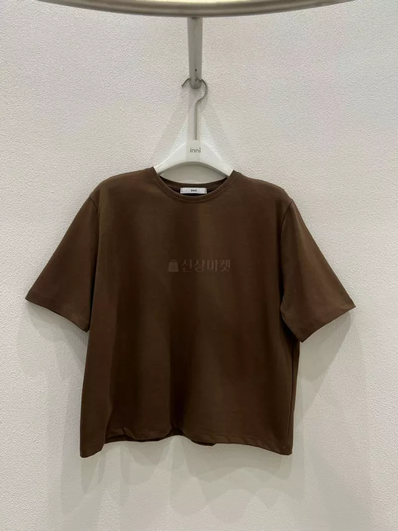 Inni - Korean Women Fashion - #momslook - Washing Short Sleeves Tee - 5