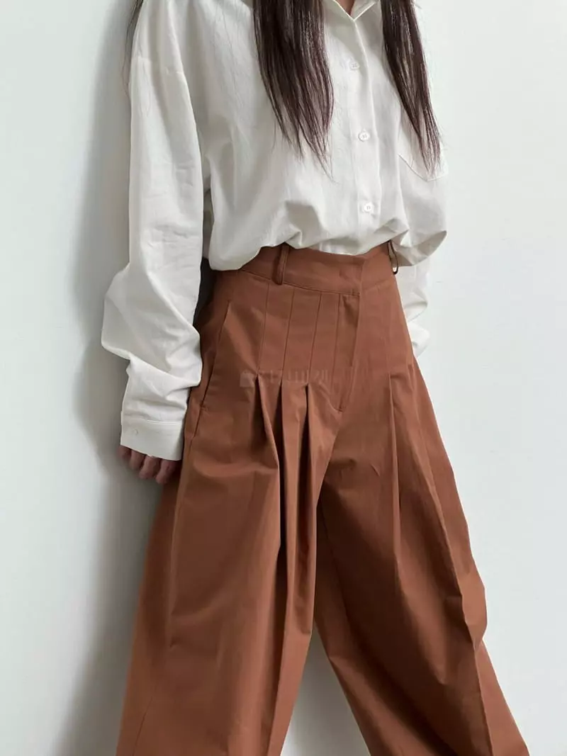 Inni - Korean Women Fashion - #momslook - Off Pintuck Pants