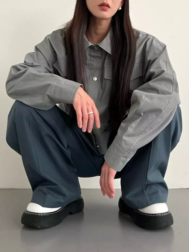 Inni - Korean Women Fashion - #momslook - Off Pintuck Pants - 3