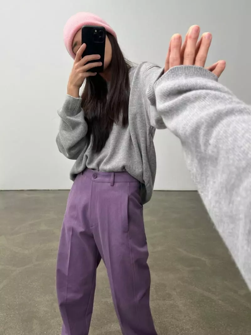 Inni - Korean Women Fashion - #momslook - Cash Basic Knit Tee - 3