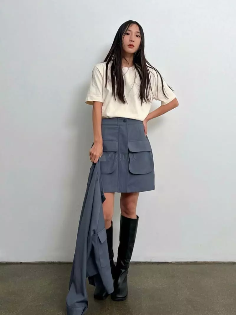 Inni - Korean Women Fashion - #momslook - Kai Pocket Mini Skirt - 6