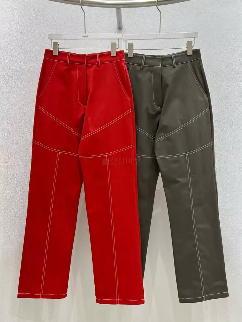 Inni - Korean Women Fashion - #womensfashion - Stitch Pants - 4