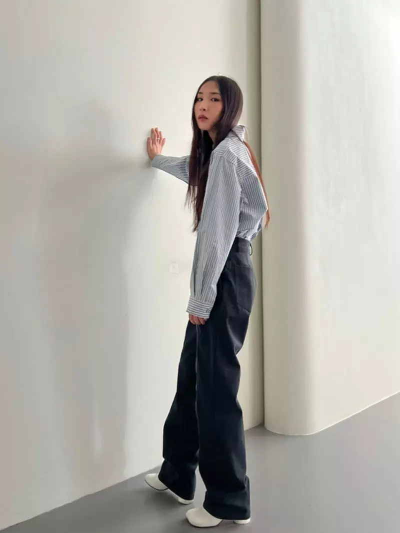 Inni - Korean Women Fashion - #momslook - Stripes Shirt