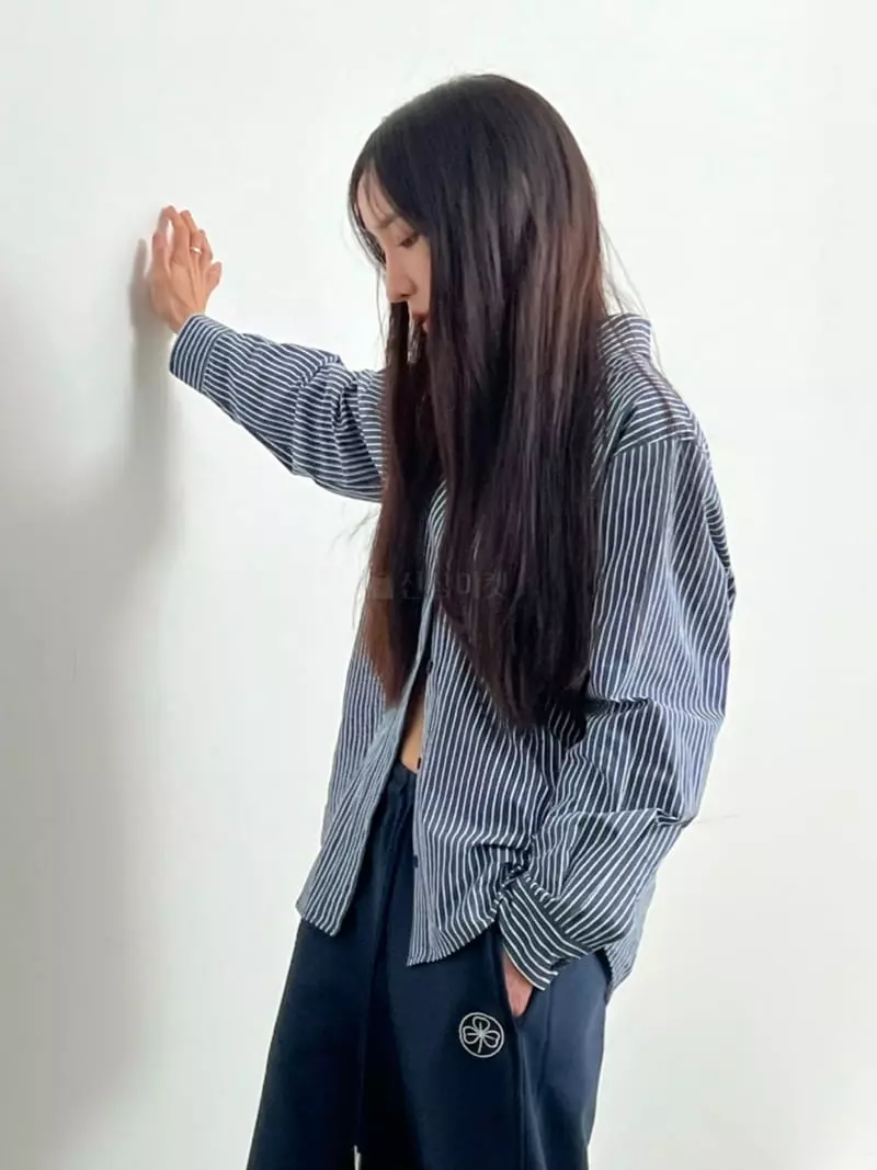 Inni - Korean Women Fashion - #momslook - Stripes Shirt - 5