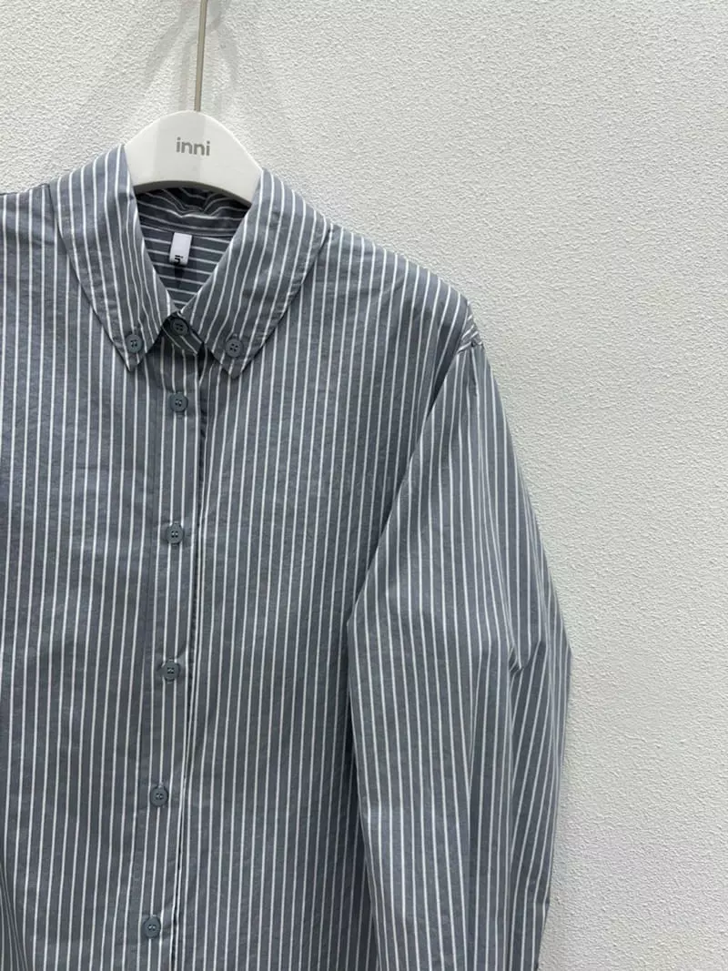 Inni - Korean Women Fashion - #momslook - Stripes Shirt - 9