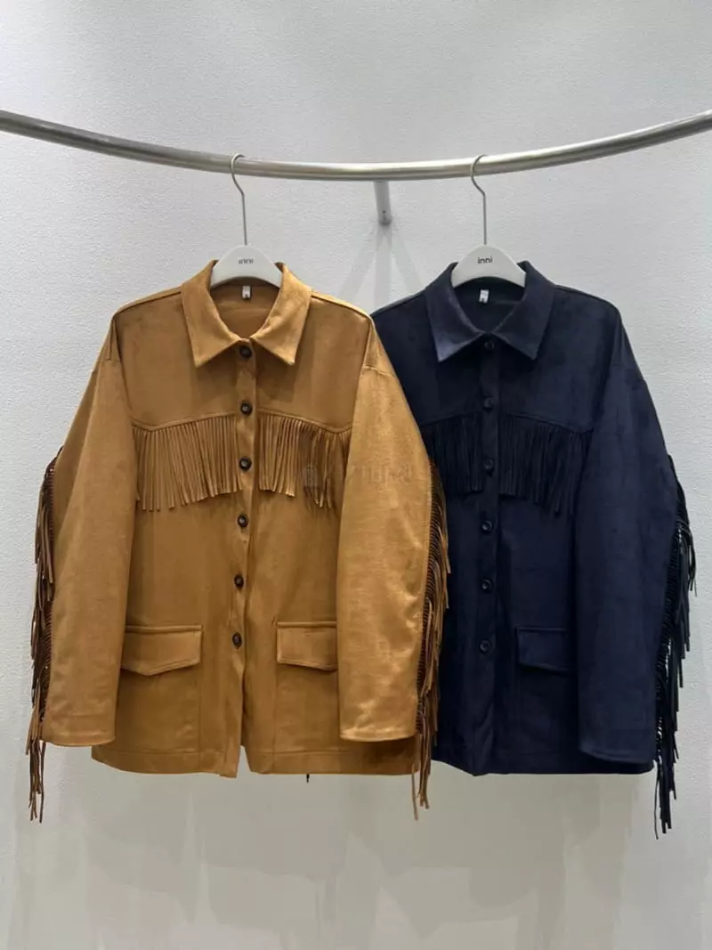 Inni - Korean Women Fashion - #momslook - Suede Fringe Jacket - 11