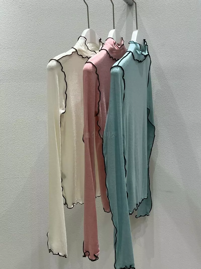 Inni - Korean Women Fashion - #momslook - Color Turtleneck Tee - 3
