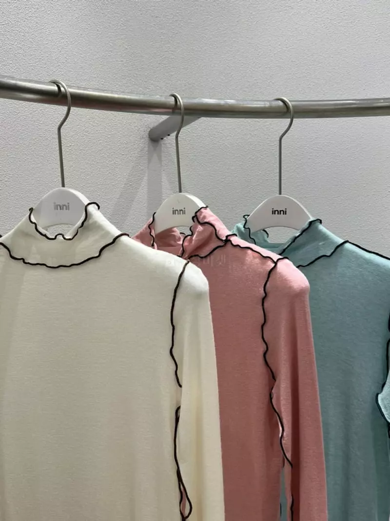 Inni - Korean Women Fashion - #momslook - Color Turtleneck Tee - 5