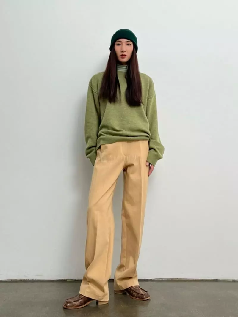 Inni - Korean Women Fashion - #momslook - Round Knit Tee