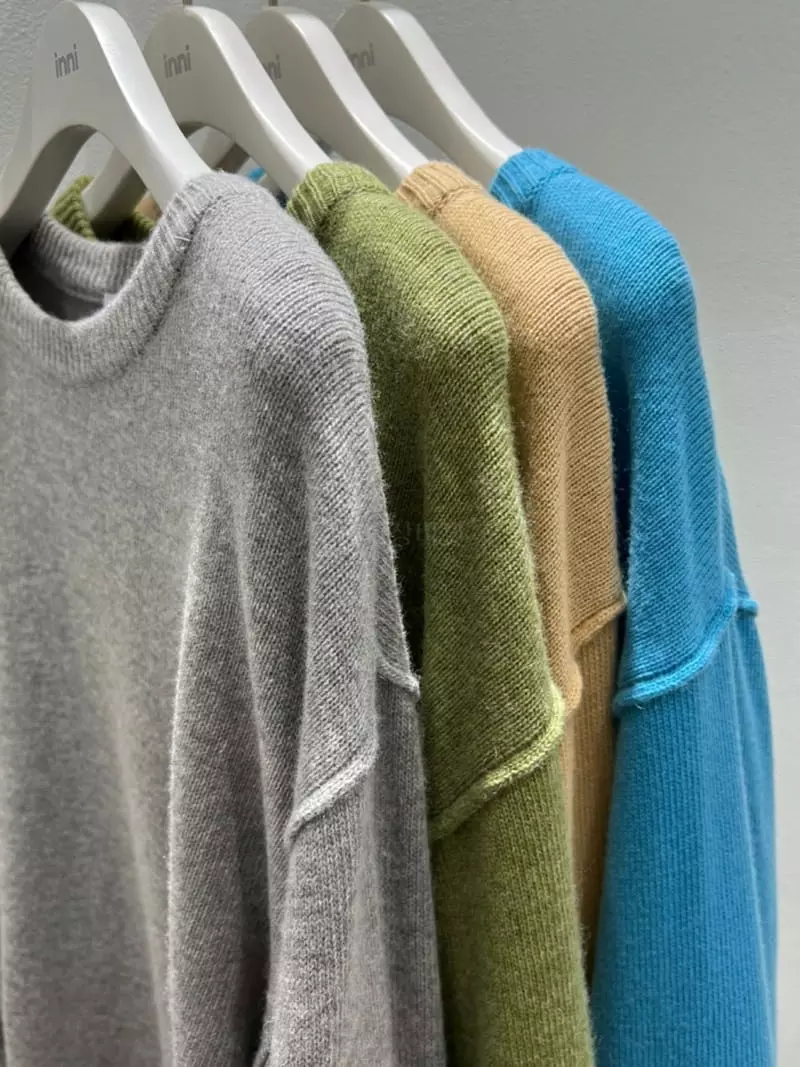 Inni - Korean Women Fashion - #momslook - Round Knit Tee - 5