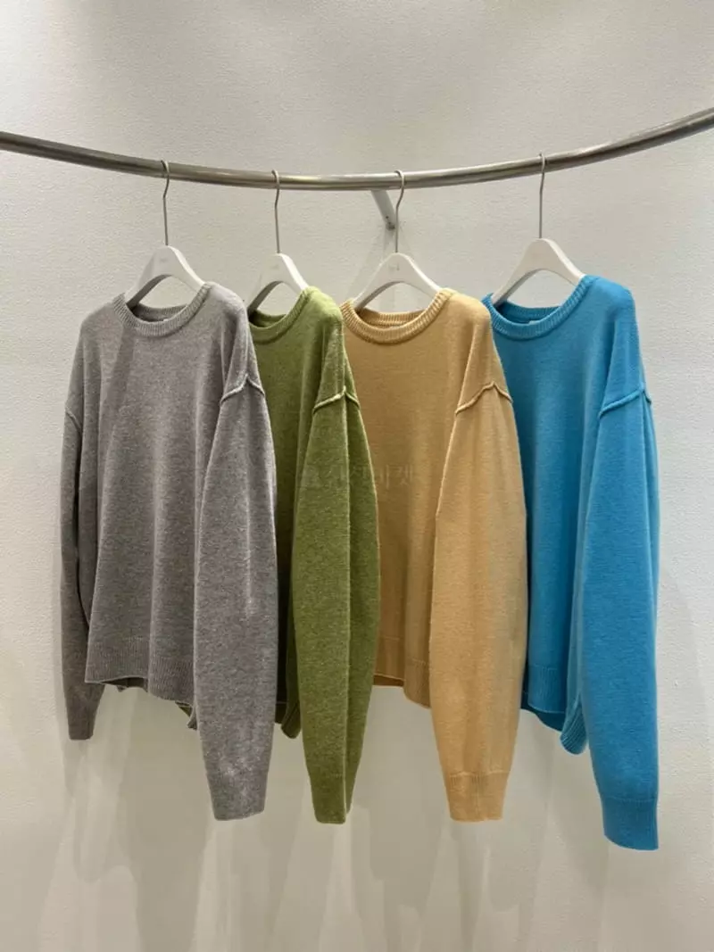 Inni - Korean Women Fashion - #momslook - Round Knit Tee - 6
