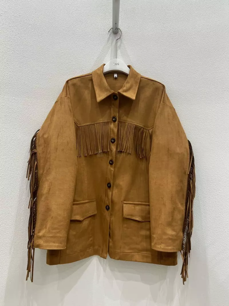 Inni - Korean Women Fashion - #restrostyle - Fringe Suede Jacket - 10