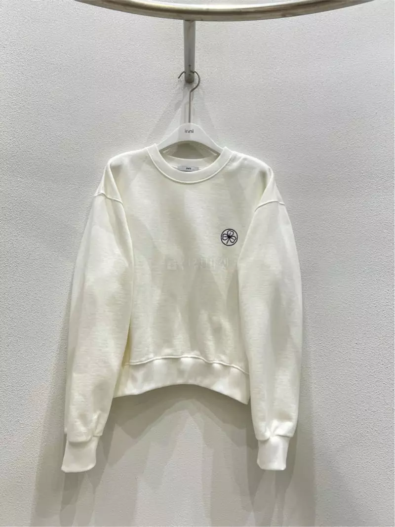 Inni - Korean Women Fashion - #romanticstyle - Clover Embrodiery Sweatshirt - 5