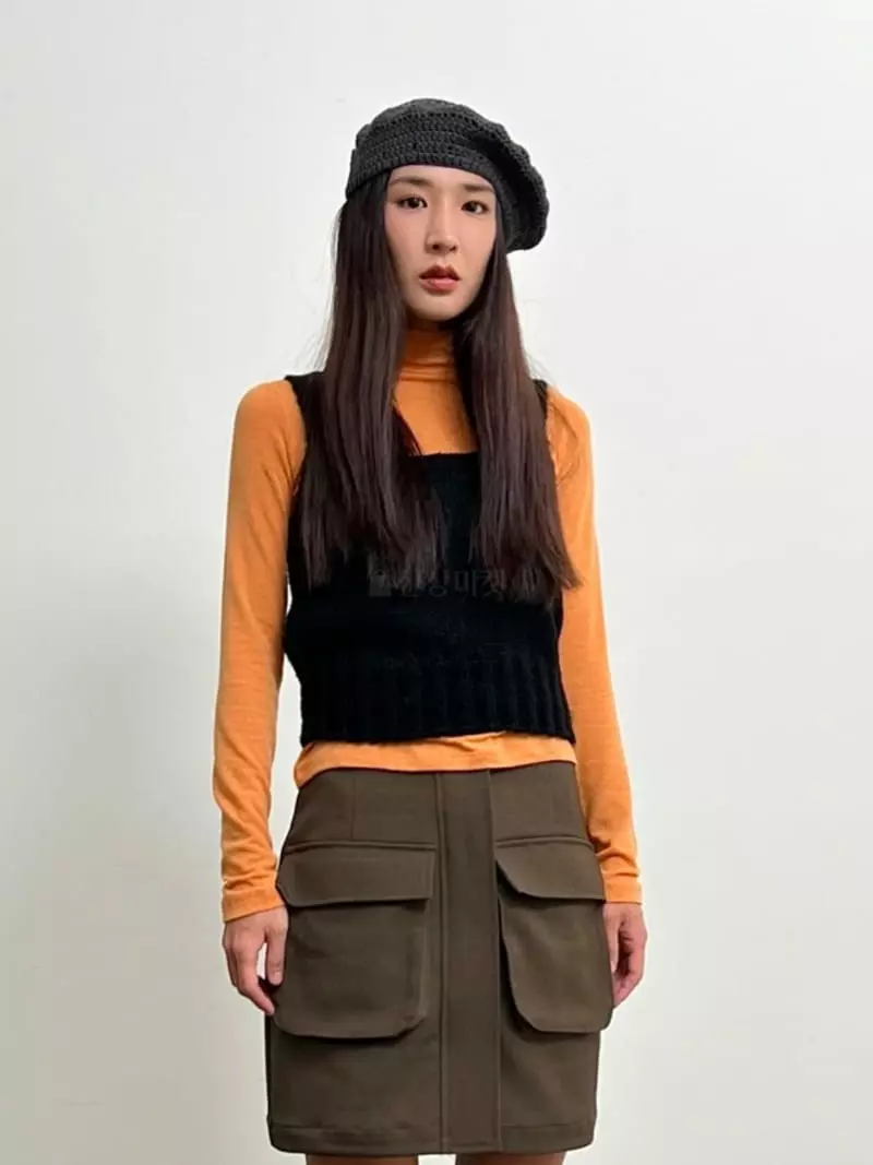 Inni - Korean Women Fashion - #vintageinspired - Knit Bustier - 5