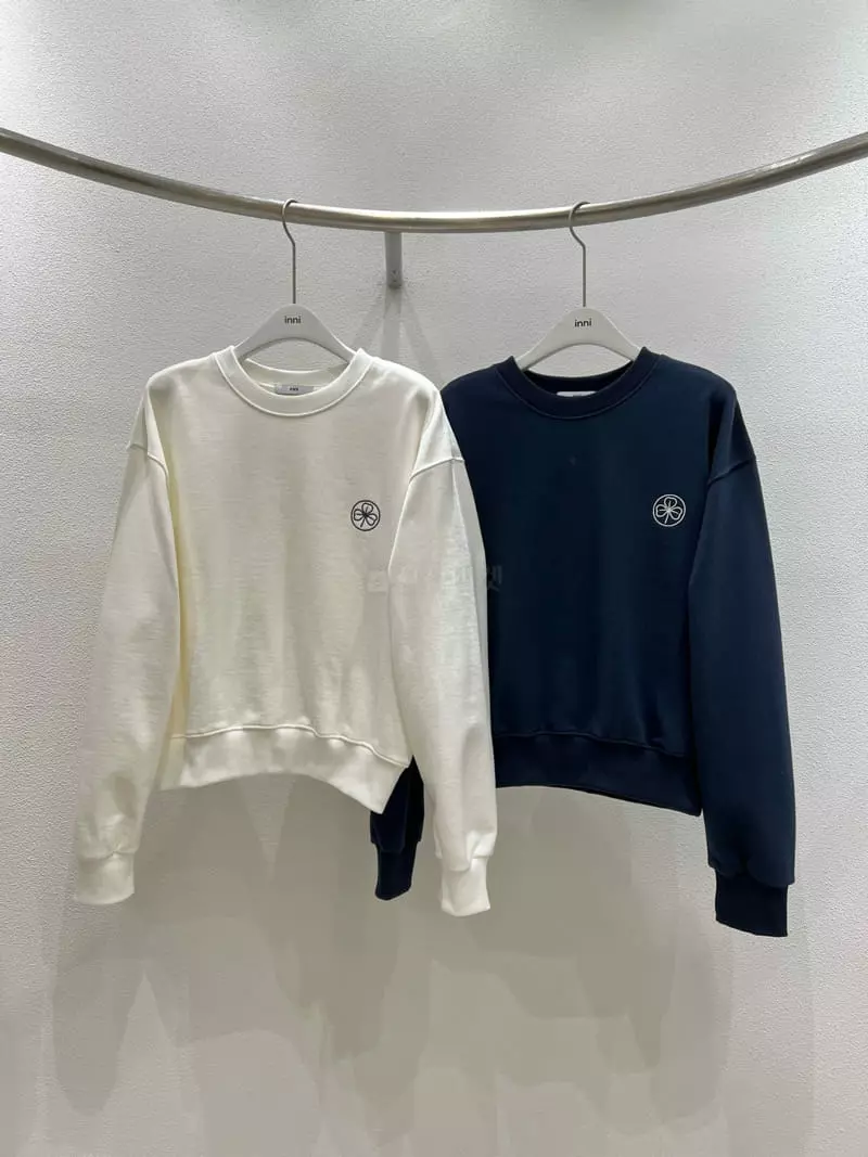 Inni - Korean Women Fashion - #womensfashion - Clover Embroidery Sweatshirt - 7