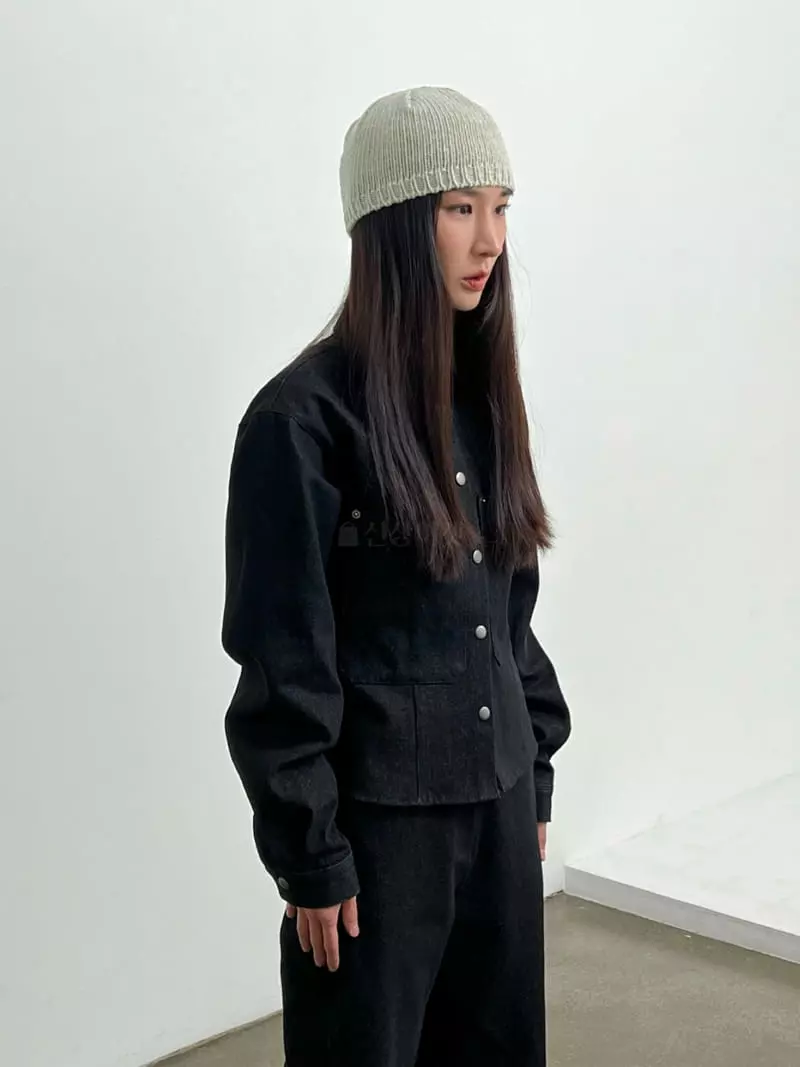 Inni - Korean Women Fashion - #momslook - Flam Denim Jacket - 4