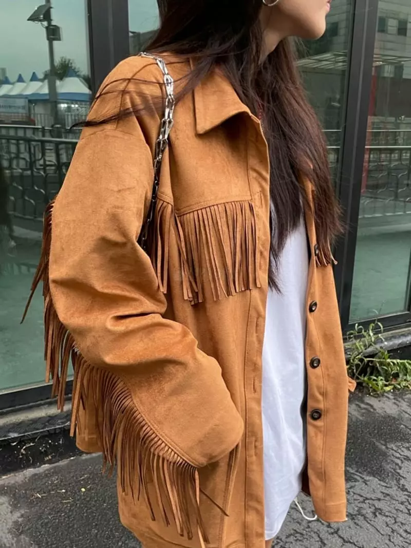 Inni - Korean Women Fashion - #womensfashion - Fringe Suede Jacket - 2