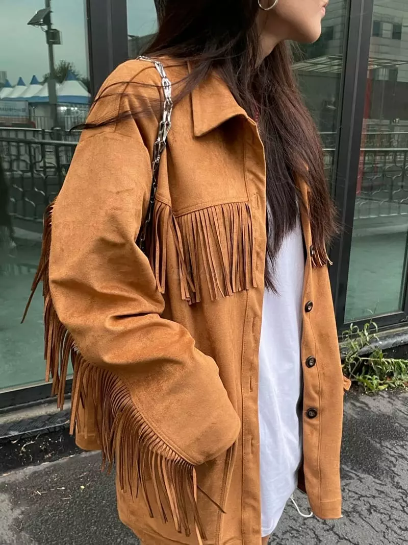 Inni - Korean Women Fashion - #womensfashion - Fringe Suede Jacket - 6