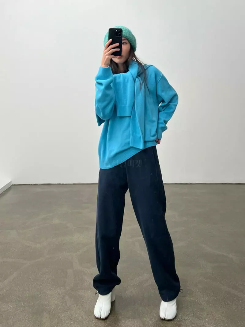 Inni - Korean Women Fashion - #momslook - Cash Basic Knit Tee - 4