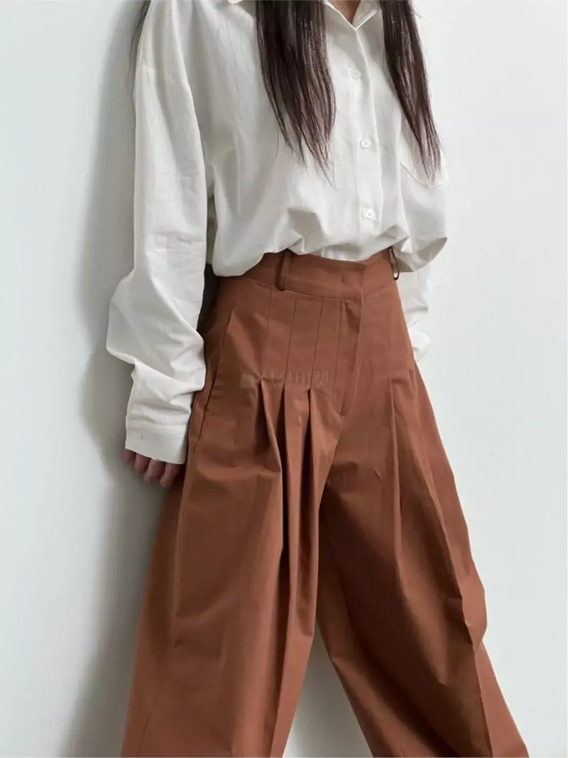 Inni - Korean Women Fashion - #momslook - Off Pintuck Pants - 4