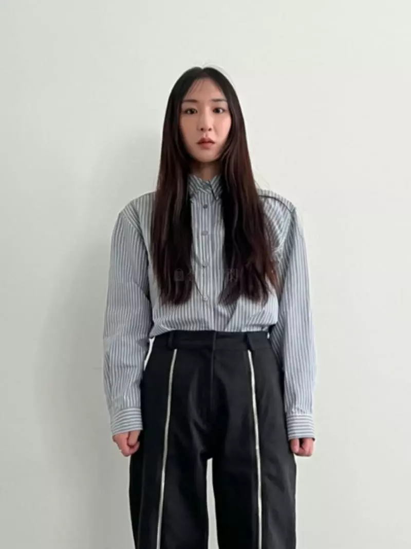 Inni - Korean Women Fashion - #momslook - Stripes Shirt - 4