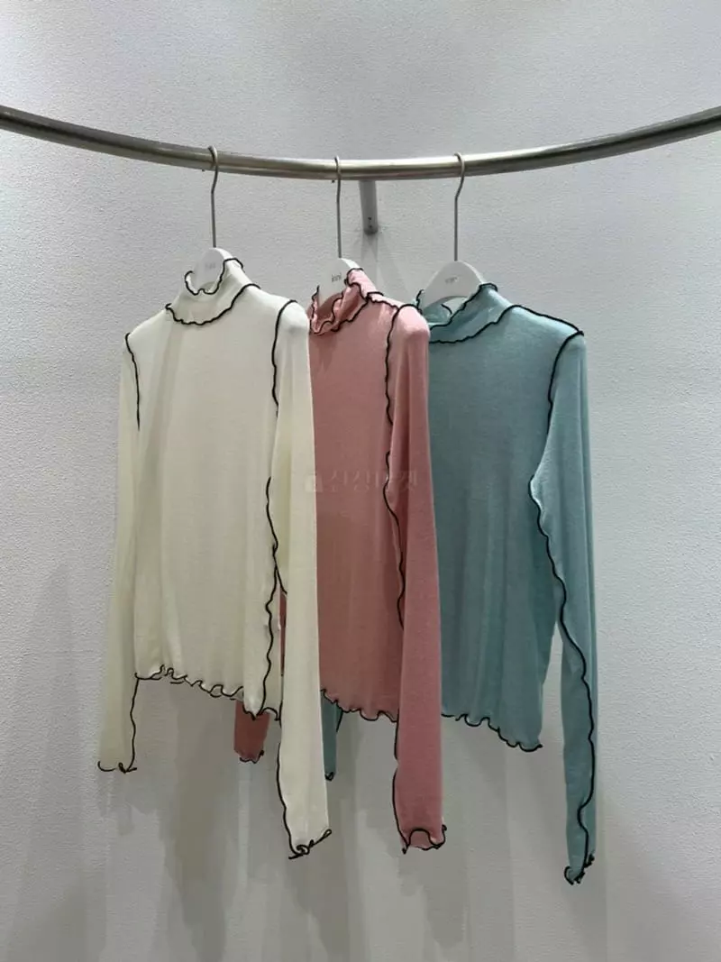 Inni - Korean Women Fashion - #momslook - Color Turtleneck Tee - 4