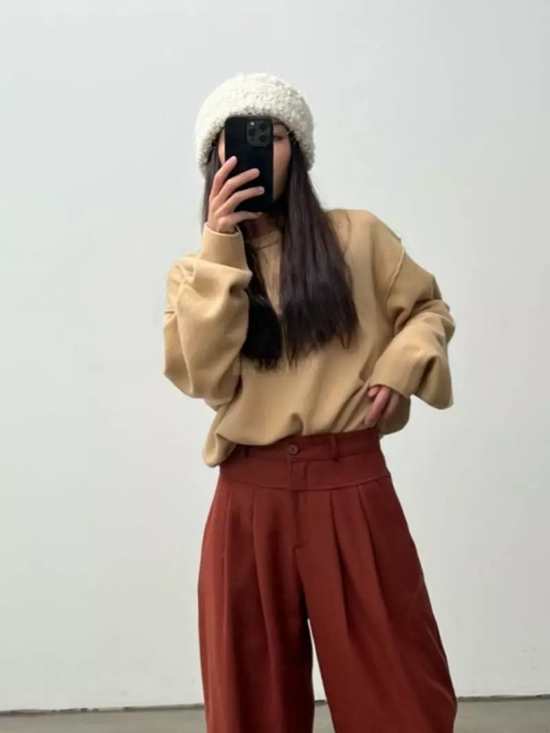 Inni - Korean Women Fashion - #momslook - Round Knit Tee - 4