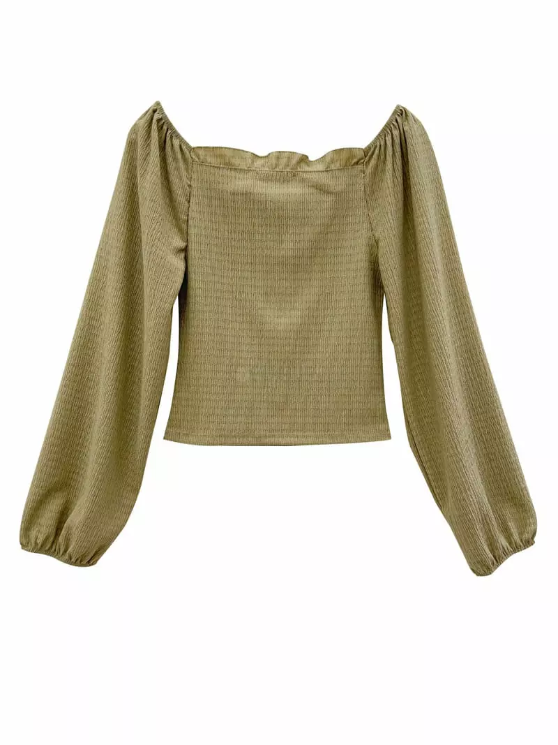 Inssense - Korean Women Fashion - #momslook - Smocked Two Way Blouse - 8