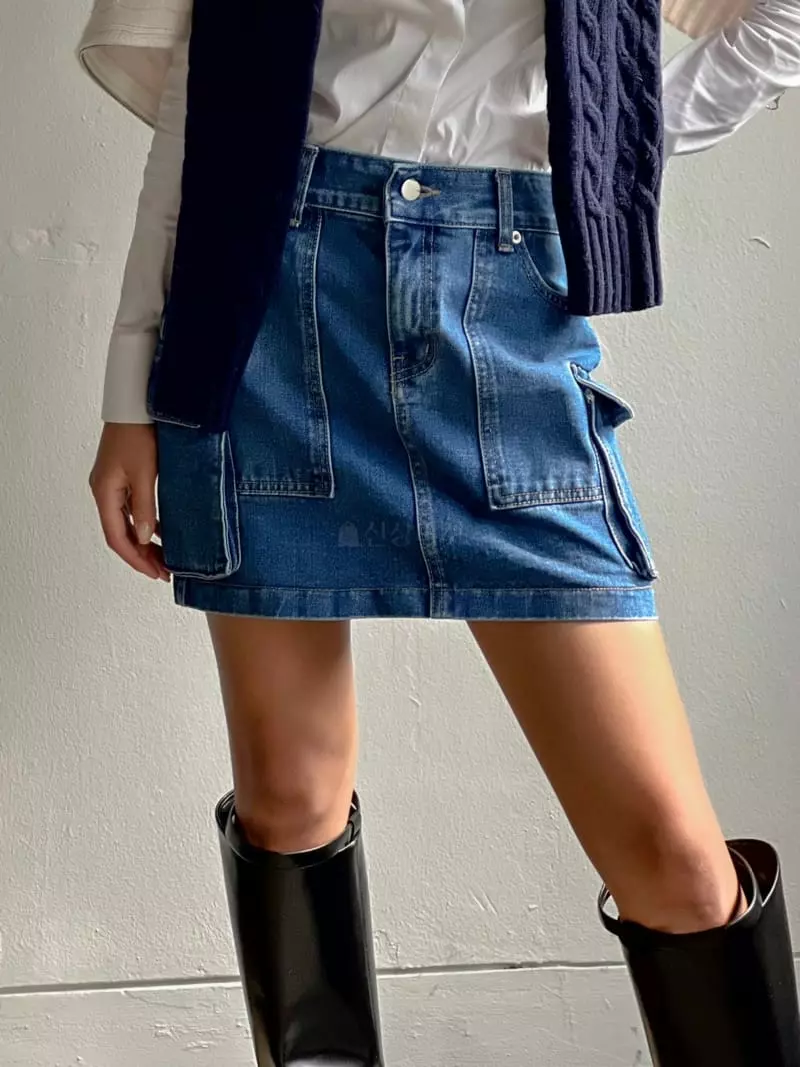 Inssense - Korean Women Fashion - #shopsmall - Cargo Pocket Mini Skirt - 7