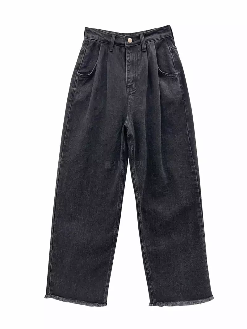 Inssense - Korean Women Fashion - #vintagekidsstyle - Two Pintuck Jeans - 5
