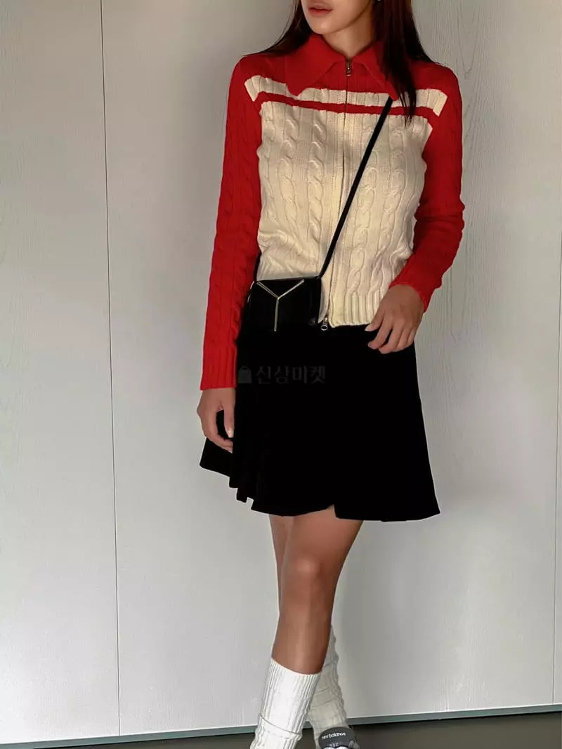 Inssense - Korean Women Fashion - #momslook - Merino Zip-up - 4