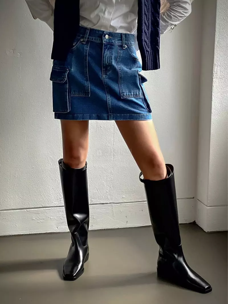 Inssense - Korean Women Fashion - #womensfashion - Cargo Pocket Mini Skirt