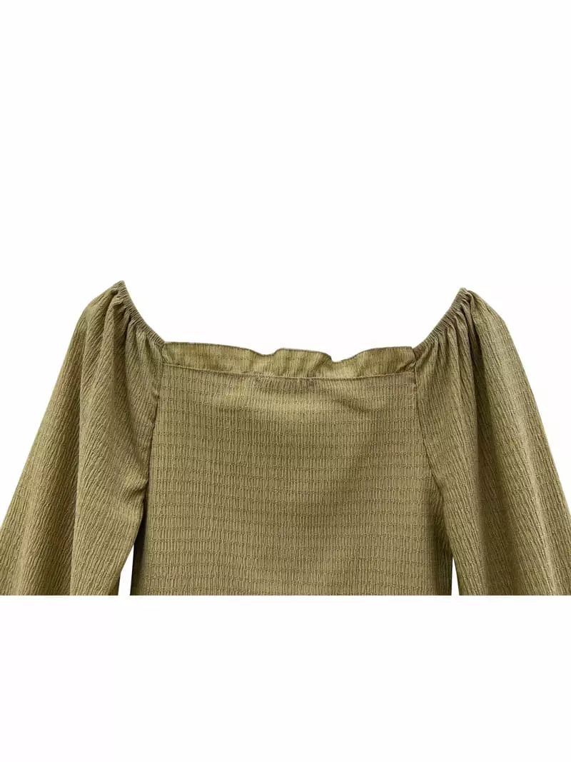 Inssense - Korean Women Fashion - #womensfashion - Smocked Two Way Blouse - 11