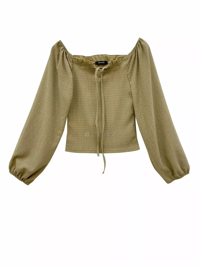 Inssense - Korean Women Fashion - #womensfashion - Smocked Two Way Blouse - 7