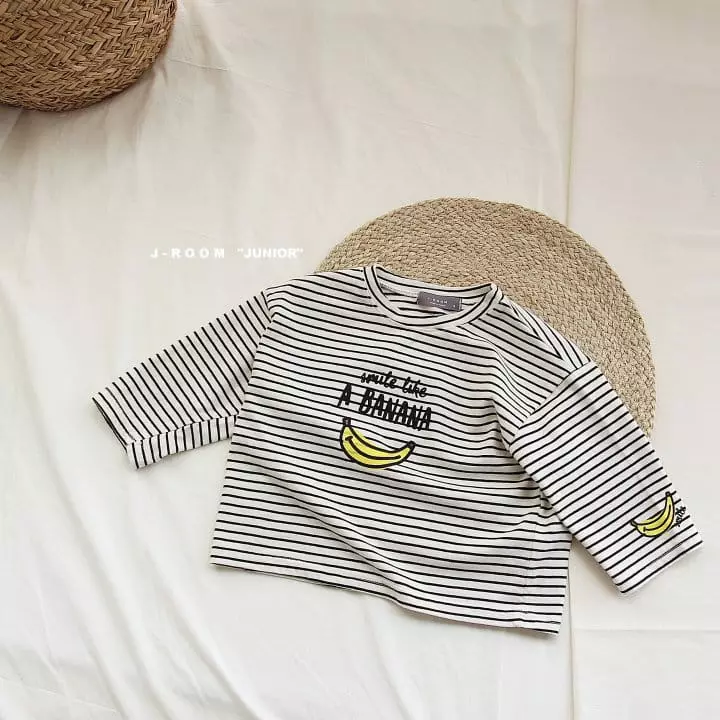 J-Room - Korean Children Fashion - #childofig - Stripes Banana Crop Tee