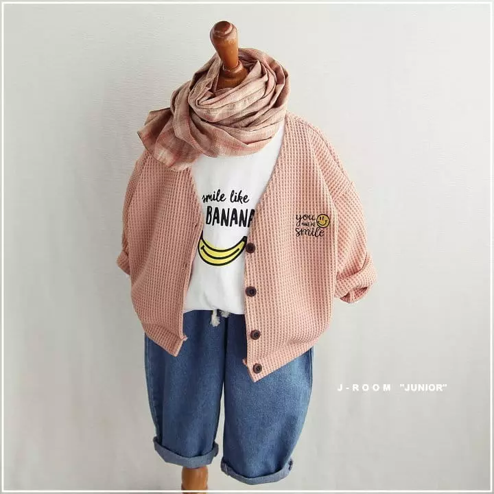 J-Room - Korean Children Fashion - #littlefashionista - Waffle Button Cardigan - 2
