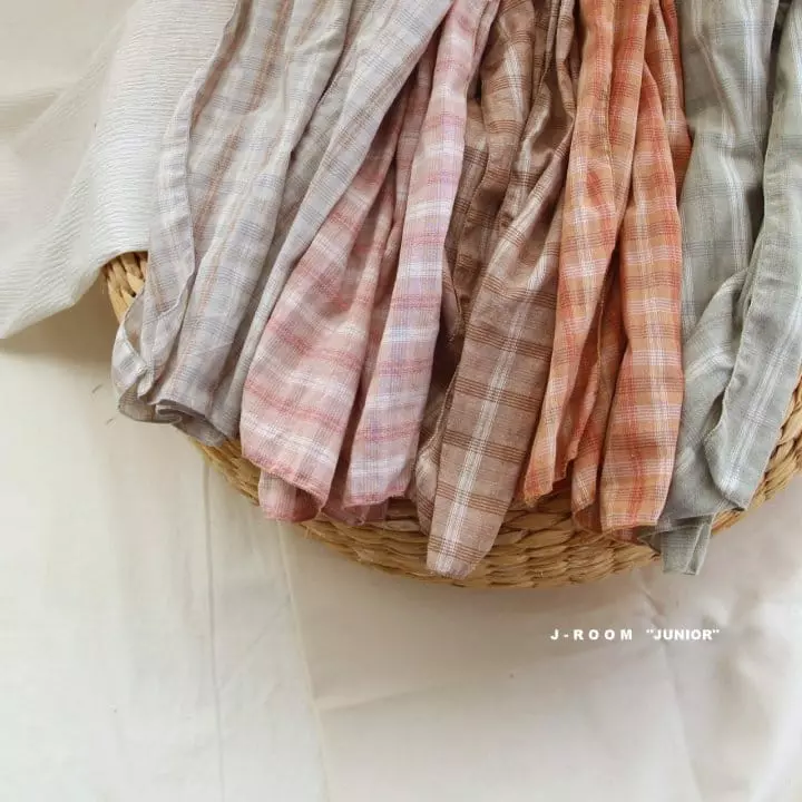 J-Room - Korean Children Fashion - #littlefashionista - Ginger Check Scarf - 4