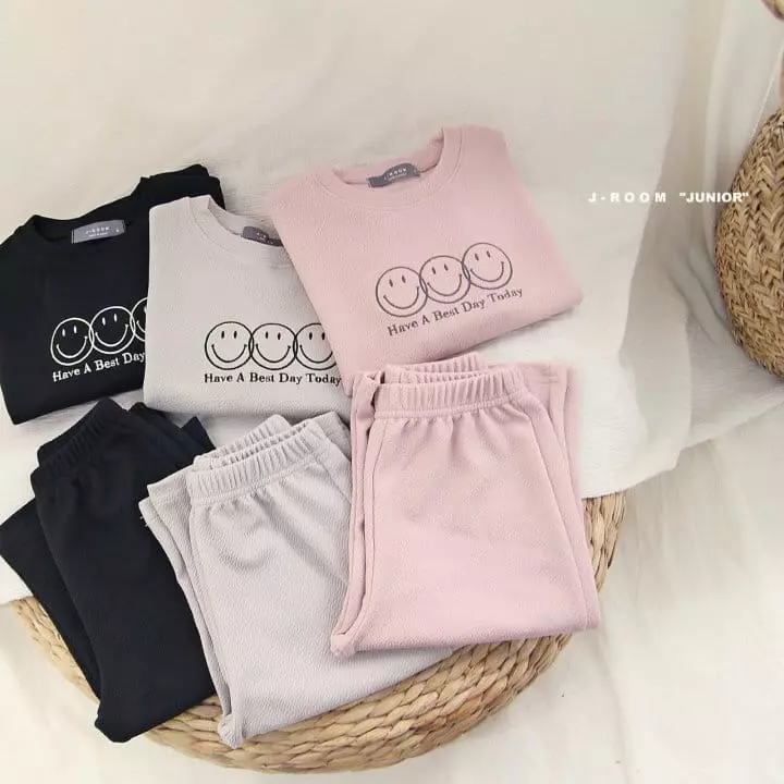 J-Room - Korean Children Fashion - #minifashionista - River Embroidery Top Bottom Set