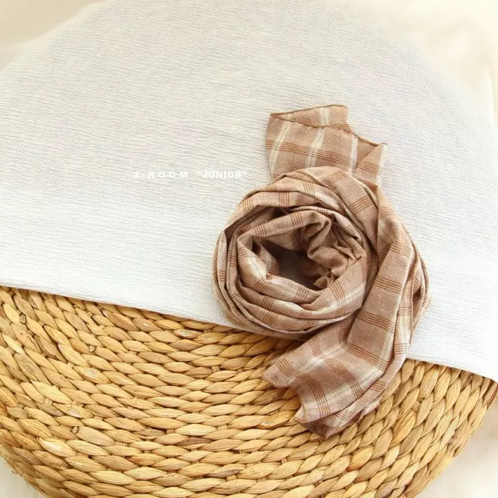 J-Room - Korean Children Fashion - #minifashionista - Ginger Check Scarf - 5