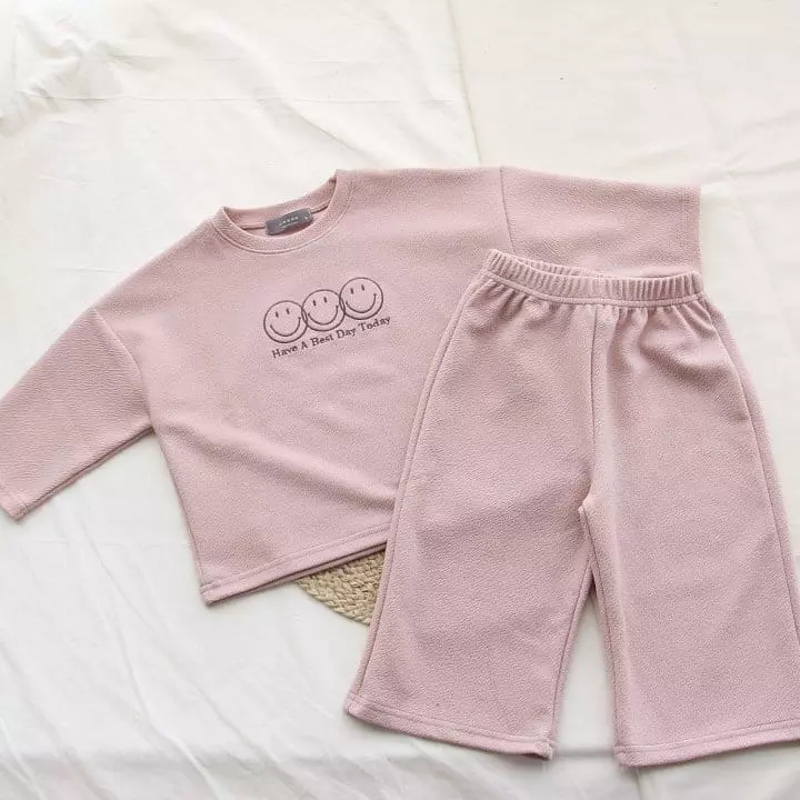 J-Room - Korean Children Fashion - #todddlerfashion - River Embroidery Top Bottom Set - 3