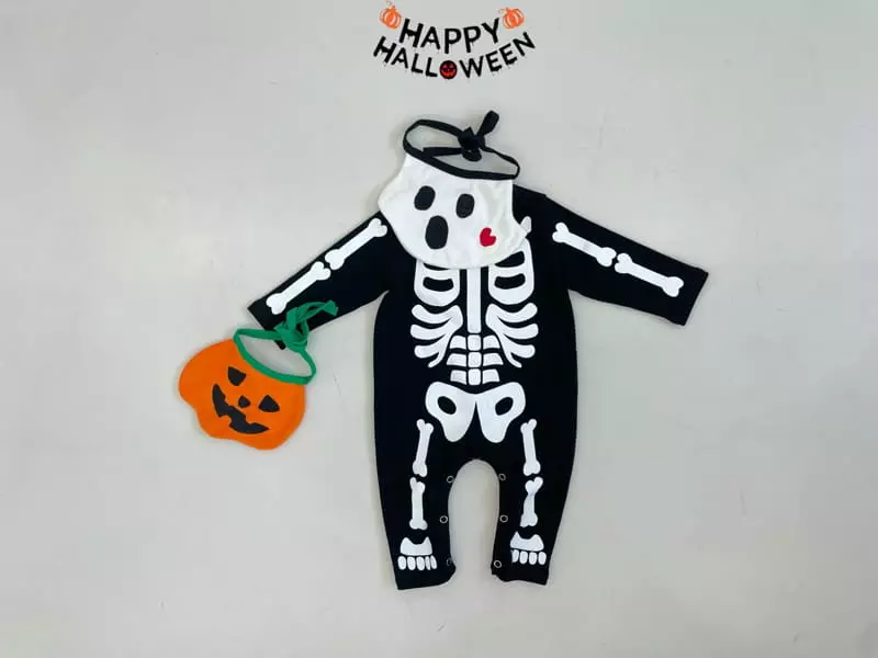 Jeaya & Mymi - Korean Baby Fashion - #babyboutique - Pumpkin Bib Ghost Bib - 4