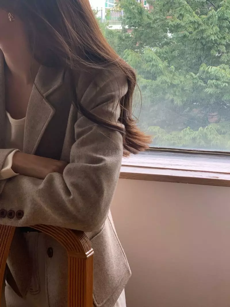 Jinsim - Korean Women Fashion - #momslook - Almond Jacket - 2