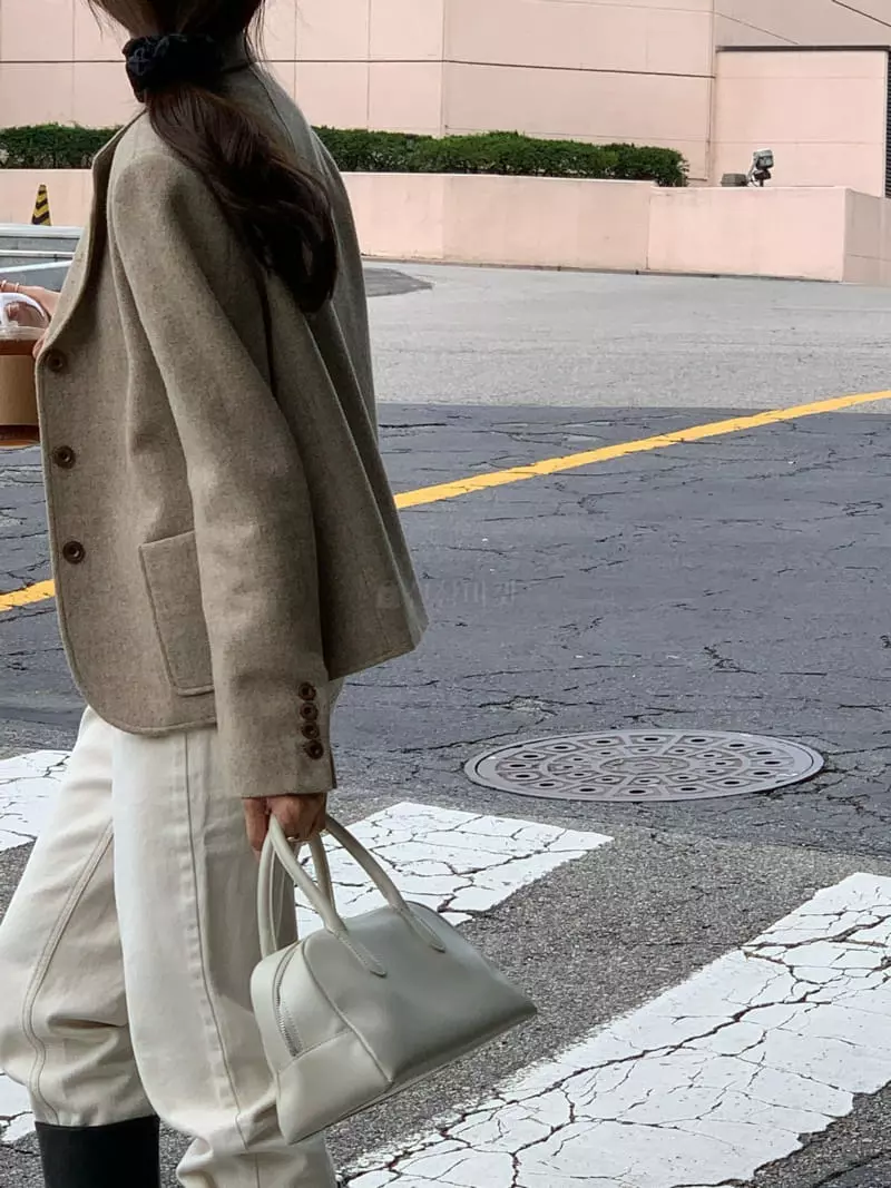 Jinsim - Korean Women Fashion - #momslook - Almond Jacket - 8