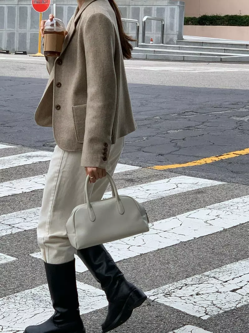 Jinsim - Korean Women Fashion - #momslook - Almond Jacket - 9